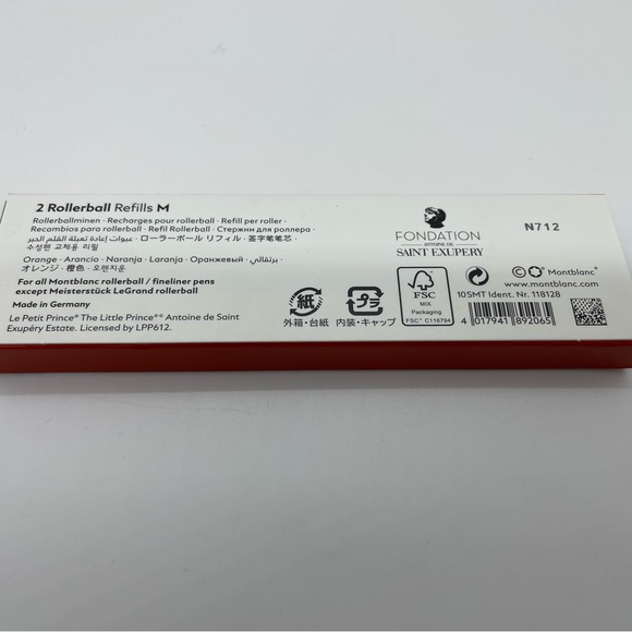 Montblanc Rollerball Refill - Le Petit Prince Red Fox Medium (2 Per Pack) - Picture 2 of 3